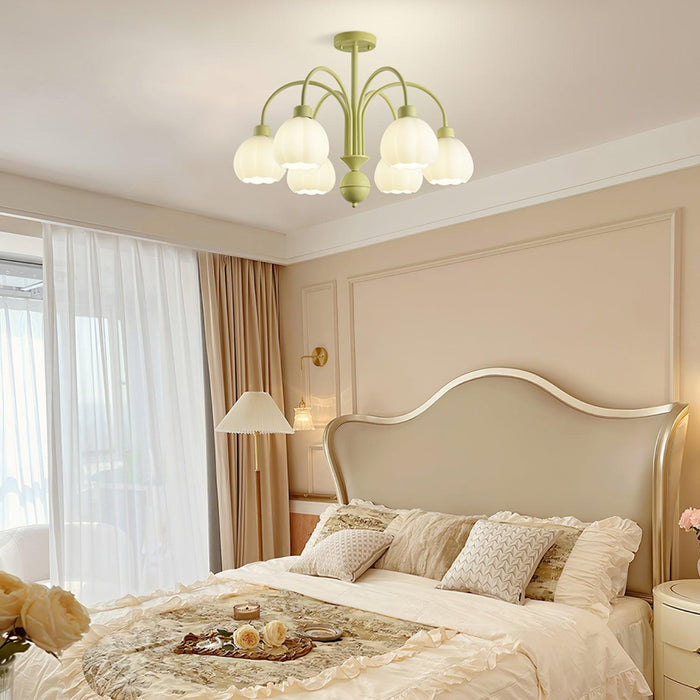 Cream Pumpkin Ball Chandelier-DWHOME
