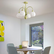 Cream Pumpkin Ball Chandelier-DWHOME