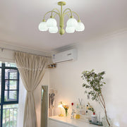Cream Pumpkin Ball Chandelier-DWHOME