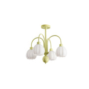 Cream Pumpkin Ball Chandelier-DWHOME