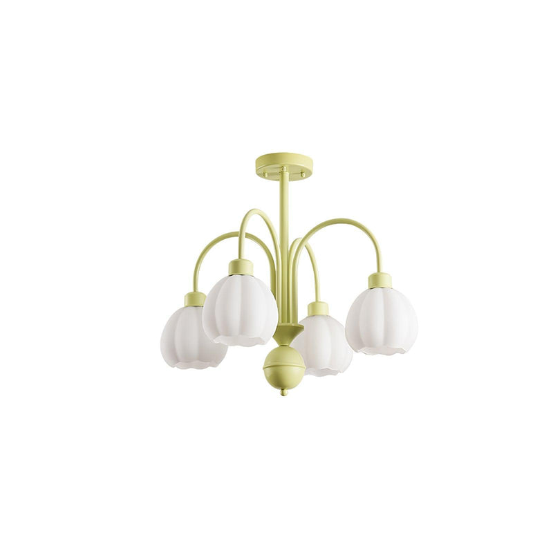 Cream Pumpkin Ball Chandelier-DWHOME
