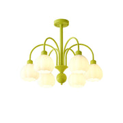 Cream Pumpkin Ball Chandelier-DWHOME