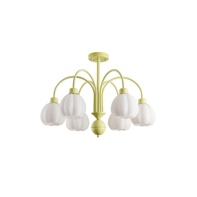 Cream Pumpkin Ball Chandelier-DWHOME