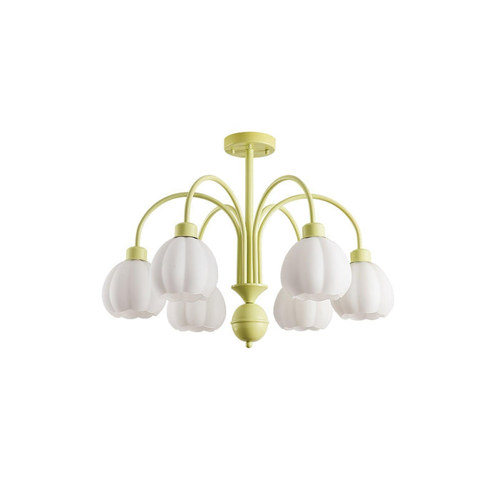 Cream Pumpkin Ball Chandelier-DWHOME