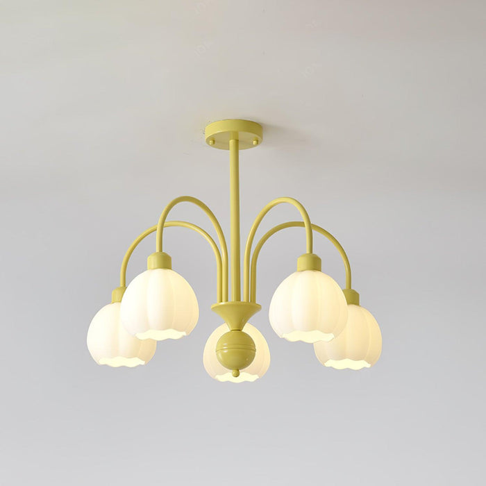 Cream Pumpkin Ball Chandelier-DWHOME
