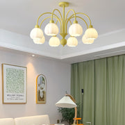 Cream Pumpkin Ball Chandelier-DWHOME