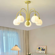 Cream Pumpkin Ball Chandelier-DWHOME