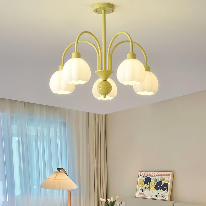 Cream Pumpkin Ball Chandelier - Vakkerlight