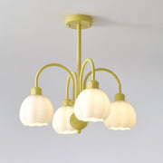 Cream Pumpkin Ball Chandelier-DWHOME