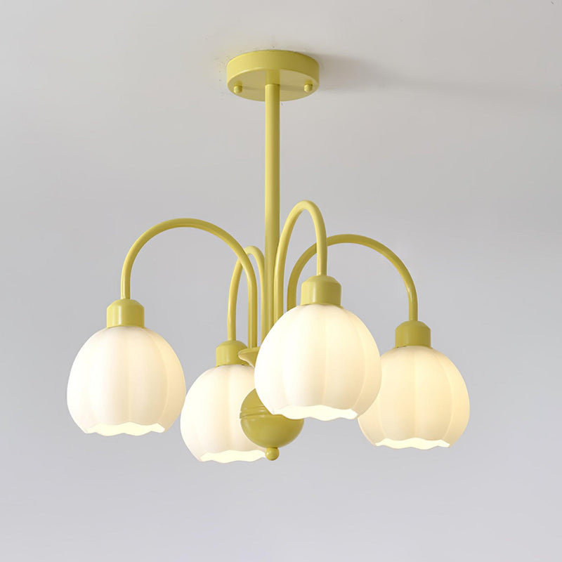 Cream Pumpkin Ball Chandelier-DWHOME