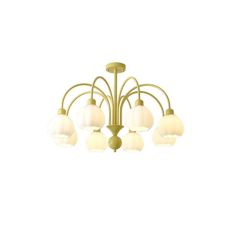 Cream Pumpkin Ball Chandelier-DWHOME