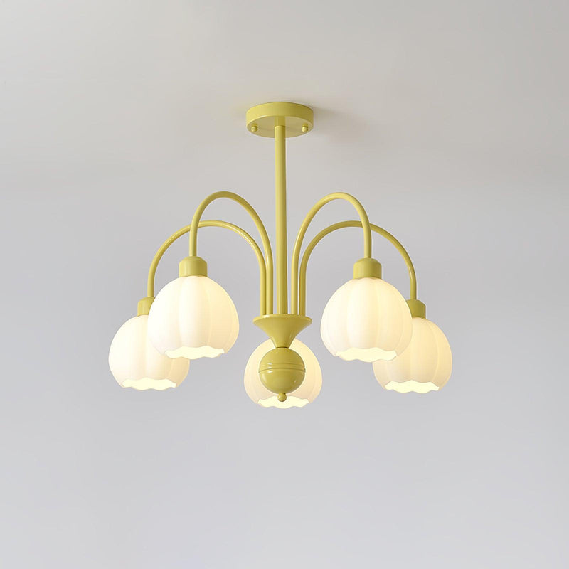 Cream Pumpkin Ball Chandelier-DWHOME