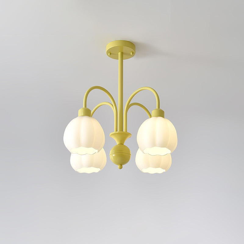 Cream Pumpkin Ball Chandelier-DWHOME
