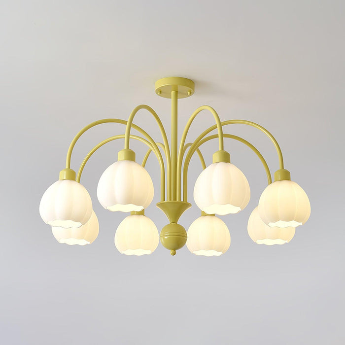 Cream Pumpkin Ball Chandelier-DWHOME