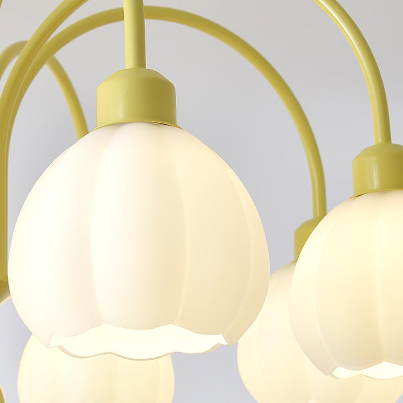 Cream Pumpkin Ball Chandelier-DWHOME