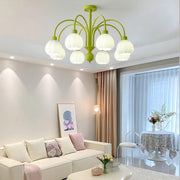 Cream Pumpkin Ball Chandelier-DWHOME
