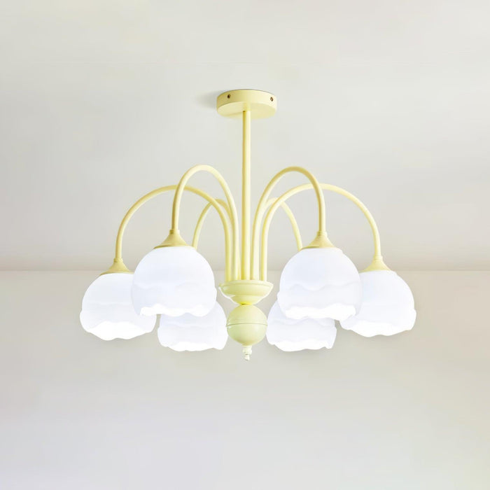 Creamy Glass Chandelier - DWHOME