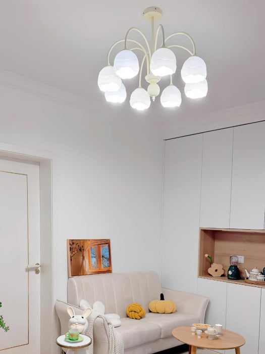 Creamy Glass Chandelier - DWHOME