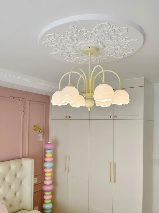 Creamy Glass Chandelier - DWHOME