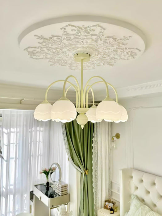 Creamy Glass Chandelier - DWHOME