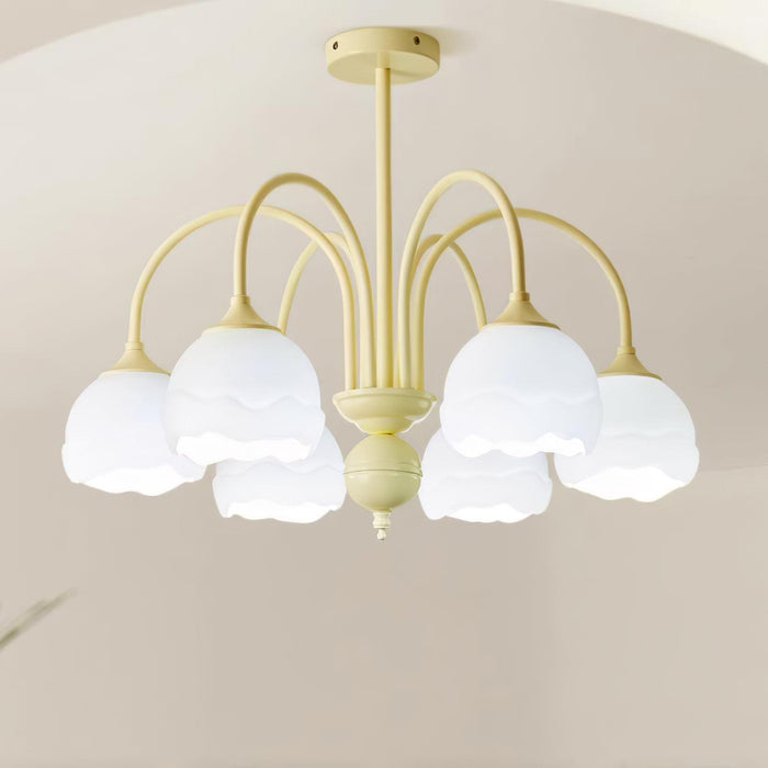 Creamy Glass Chandelier - DWHOME