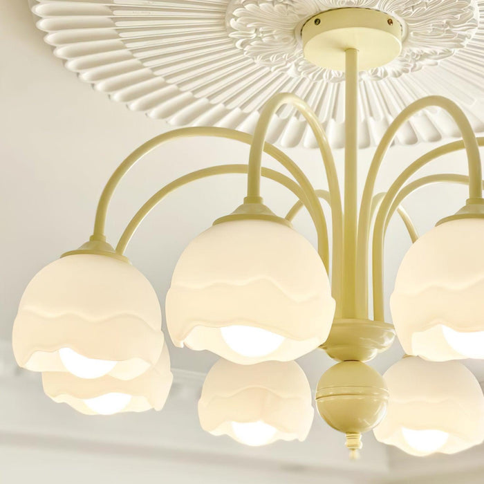 Creamy Glass Chandelier - DWHOME