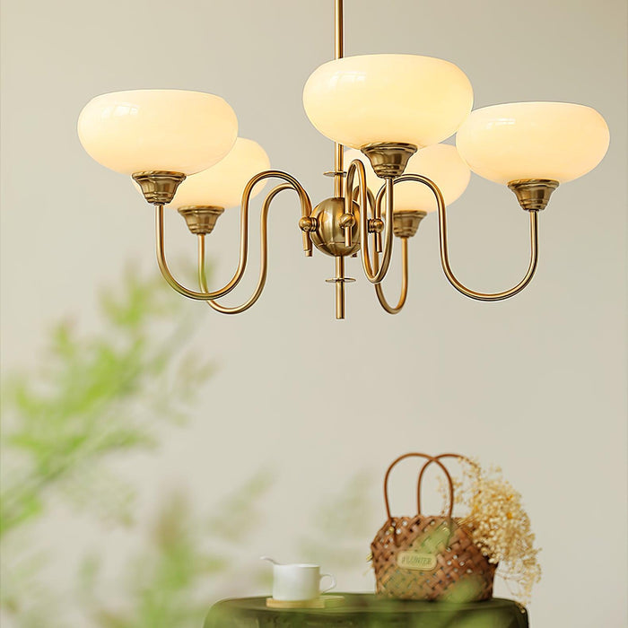 Creamy Persimmon Chandelier.