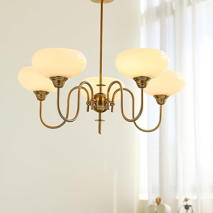 Creamy Persimmon Chandelier.