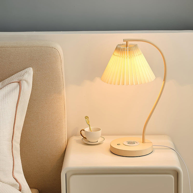 Crescini Pleated Table Lamp-DWHOME