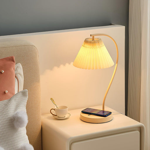 Crescini Pleated Table Lamp-DWHOME