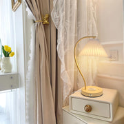 Crescini Pleated Table Lamp-DWHOME