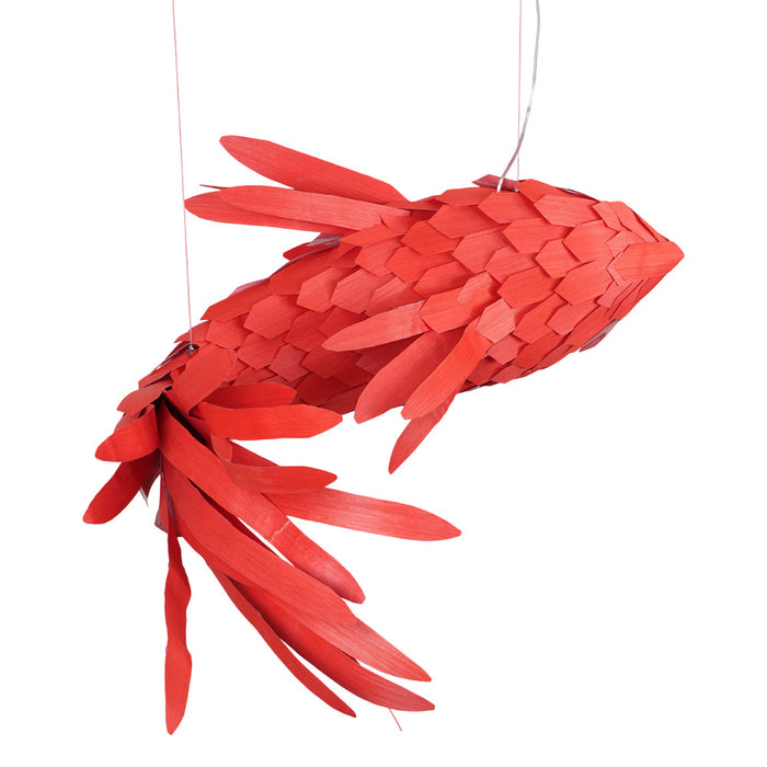 Crimson Swirl Koi Chandelier