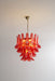 Crimson Glass Murano Petals Chandelier-DWHOME