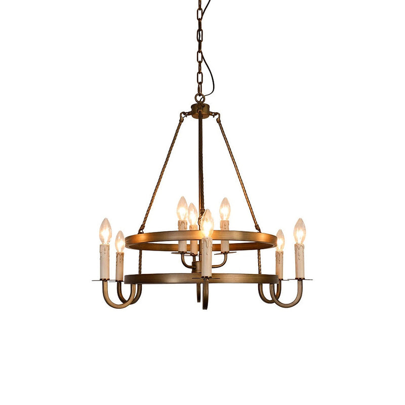 Crowley Wagon Wheel Chandelier-DWHOME