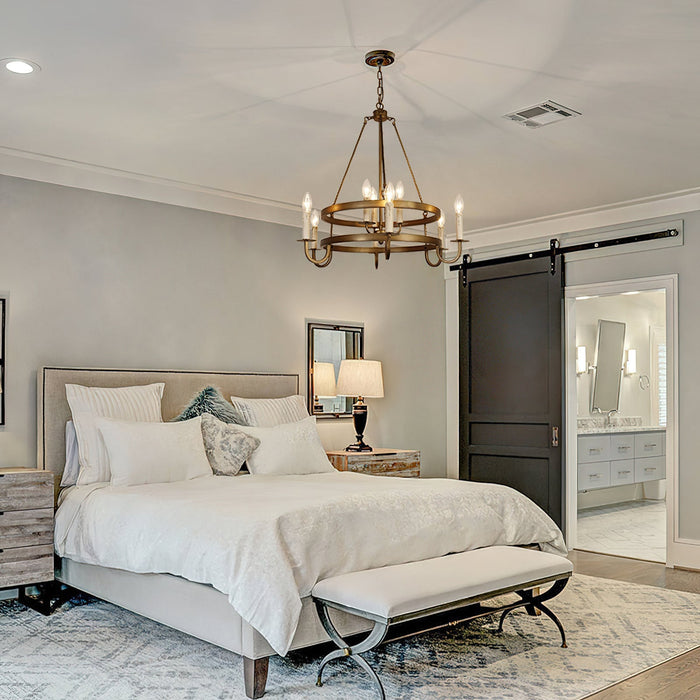 Crowley Wagon Wheel Chandelier-DWHOME