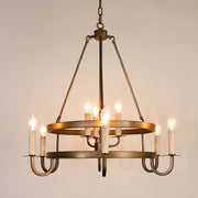 Crowley Wagon Wheel Chandelier-DWHOME