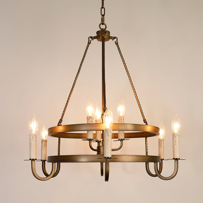 Crowley Wagon Wheel Chandelier-DWHOME