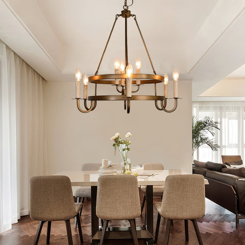 Crowley Wagon Wheel Chandelier-DWHOME