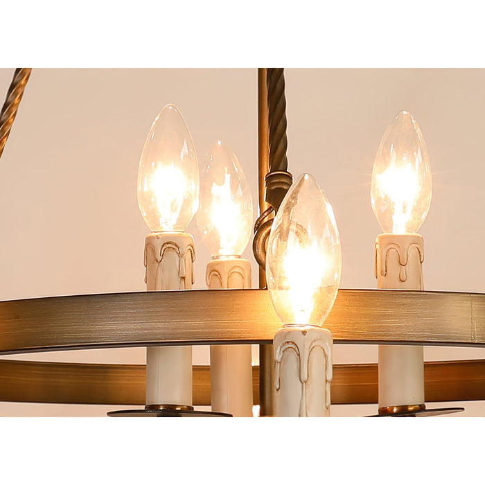 Crowley Wagon Wheel Chandelier-DWHOME