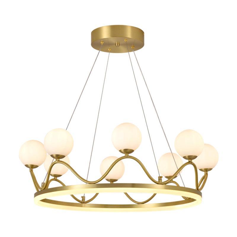 Crown Brass Chandelier-DWHOME