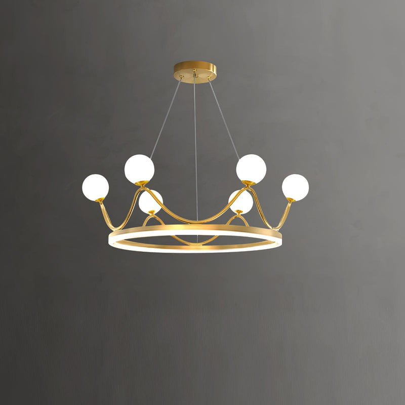 Crown Brass Chandelier-DWHOME