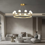 Crown Brass Chandelier-DWHOME