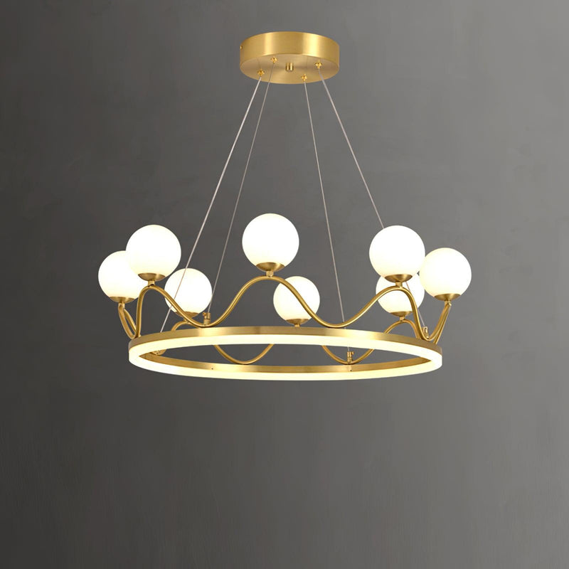 Crown Brass Chandelier-DWHOME