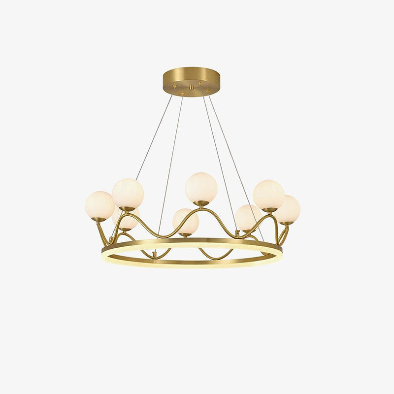 Crown Brass Chandelier-DWHOME