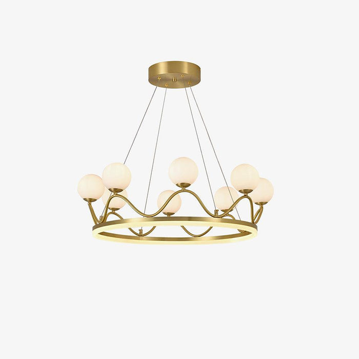 Crown Brass Chandelier-DWHOME
