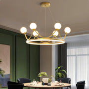 Crown Brass Chandelier-DWHOME