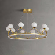 Crown Brass Chandelier-DWHOME