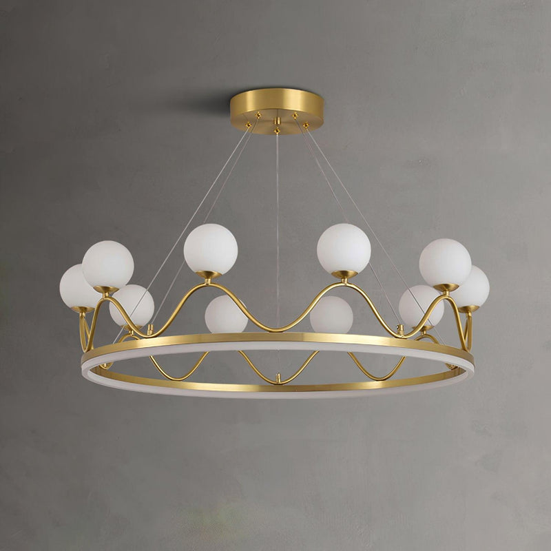 Crown Brass Chandelier-DWHOME