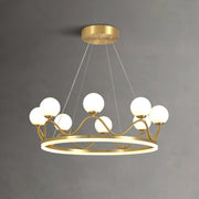 Crown Brass Chandelier-DWHOME