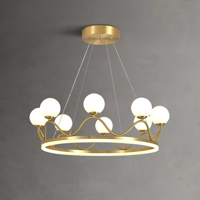 Crown Brass Chandelier-DWHOME